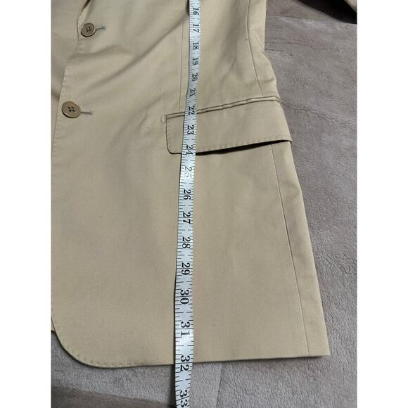 Zara Man Khaki Cotton Silk Blend Blazer Men's Size 40 Stretch Casual Work Office - Picture 6 of 7